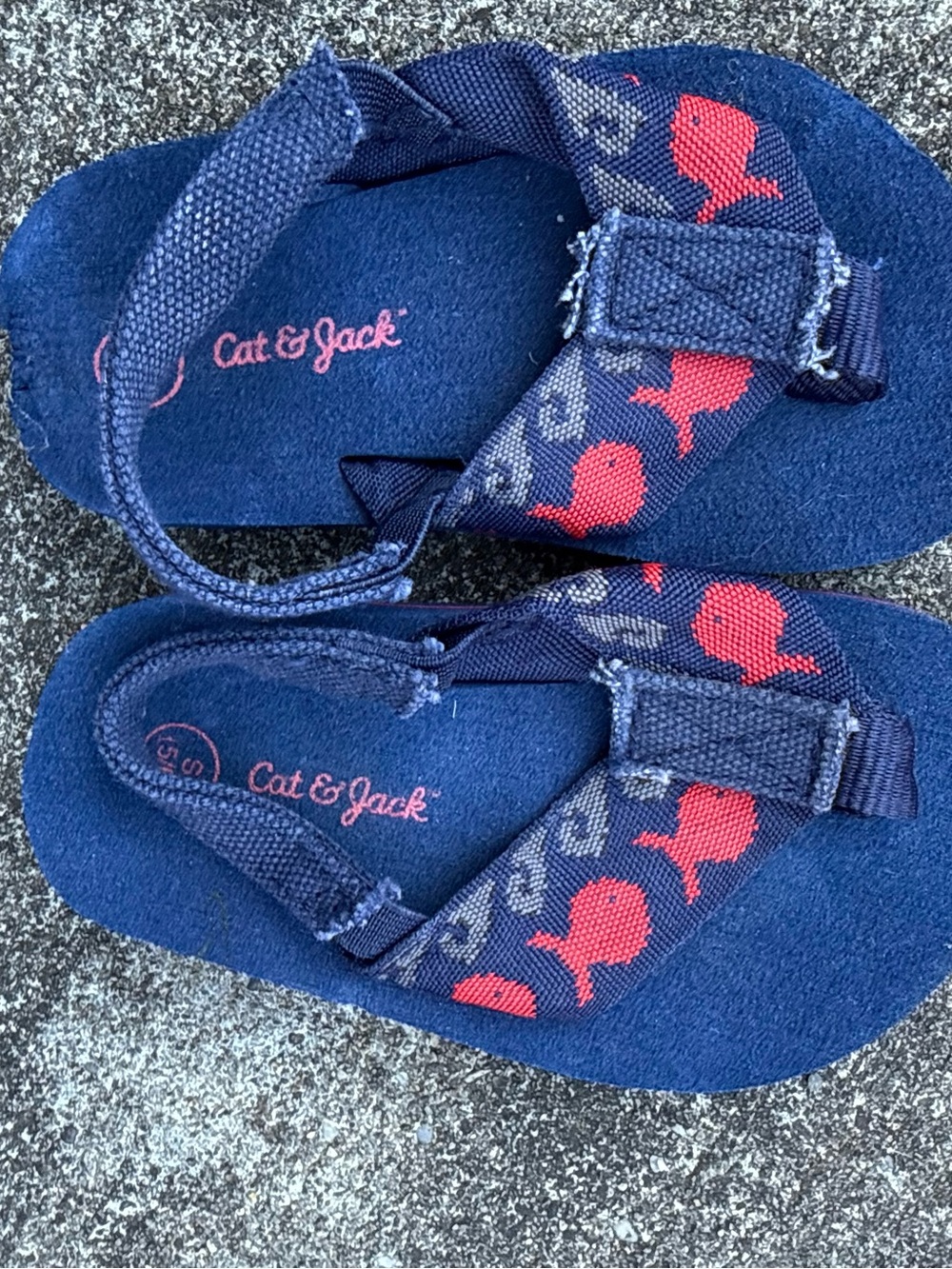 Cat & Jack Kids Flip Flops Blue & Red